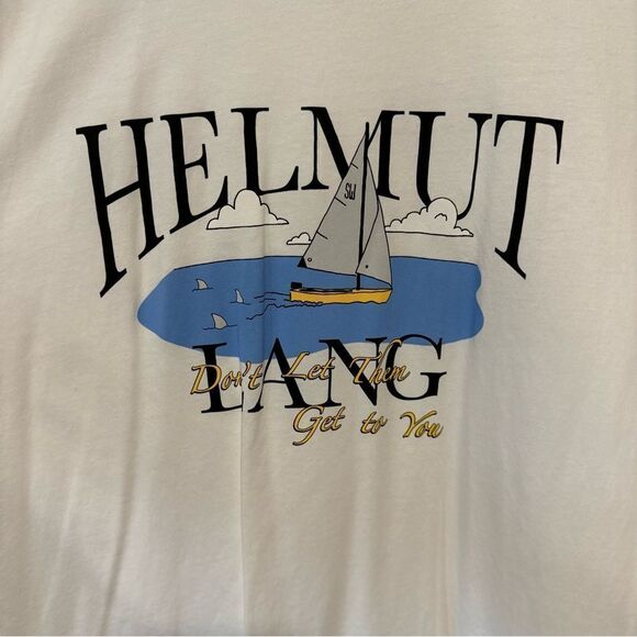 Revolve Helmut Lang WHITE SAINTWOODS EDITION HL OCEAN T-SHIRT - Picture 6 of 7